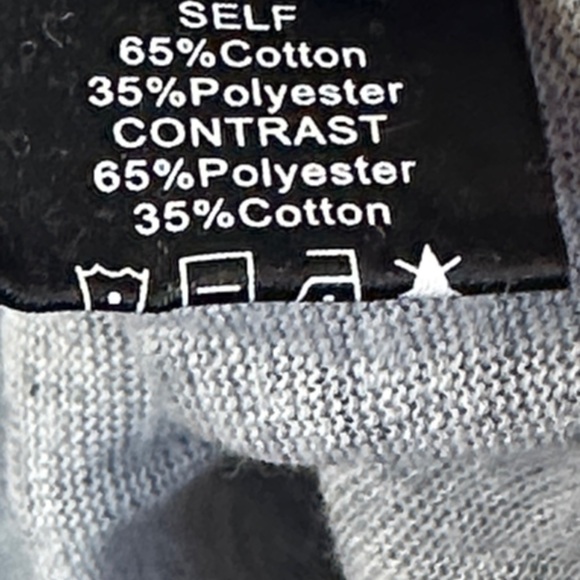 POL Gray Hoodie with Blue Peace Sign Cream Crochet Lace Loose Fit Size Large - Picture 7 of 7